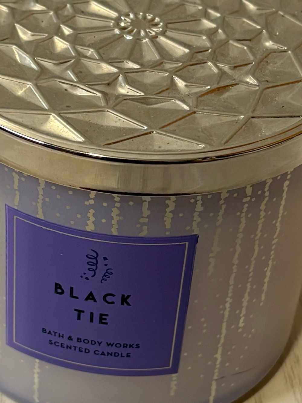 Bath & Body Works Black Tie Candle New 3 Wick